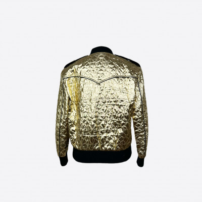 Gold Celine bomber jacket