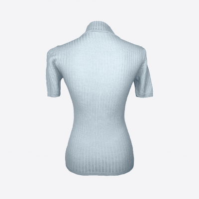 Blue Courrèges short-sleeve sweater