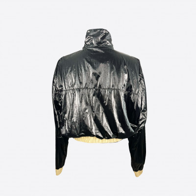 Bomber Chanel style année 80, métallisé noir