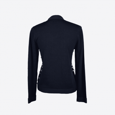 Cardigan Edward Achour bleu marine perlé