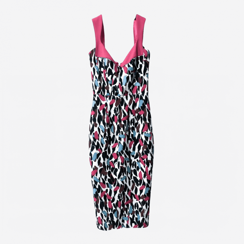 Robe midi Elisabetta Franchi imprimé et décolleté balconnet