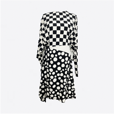 Black and white Louis Vuitton midi dress