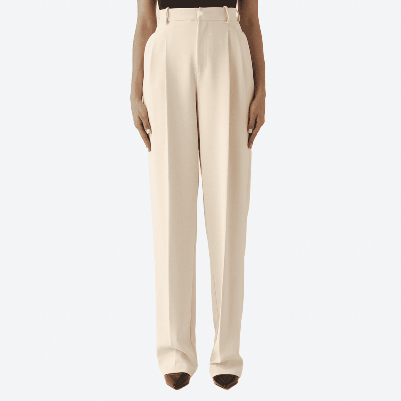Elisabetta Franchi fluid ecru trousers.