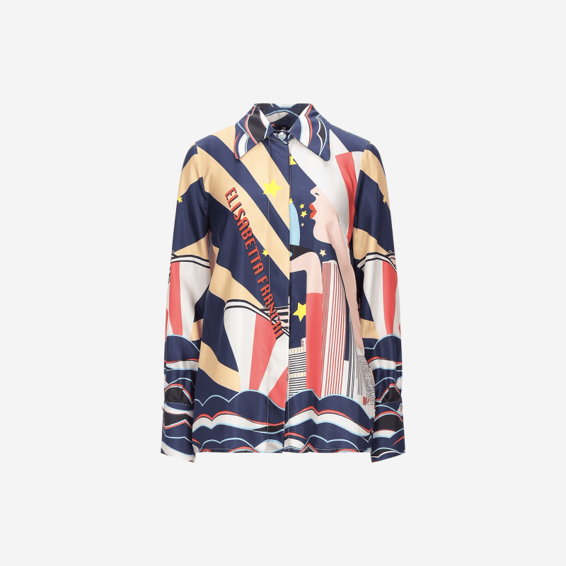 Elisabetta Franchi blouse with pop print.