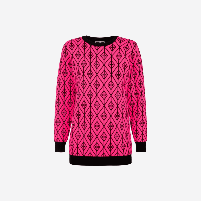 Pull Elisabetta Franchi oversize rose vif