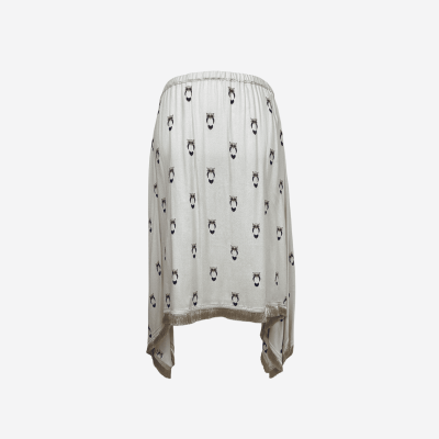 Elisabetta Franchi short skirt with owl pattern.
