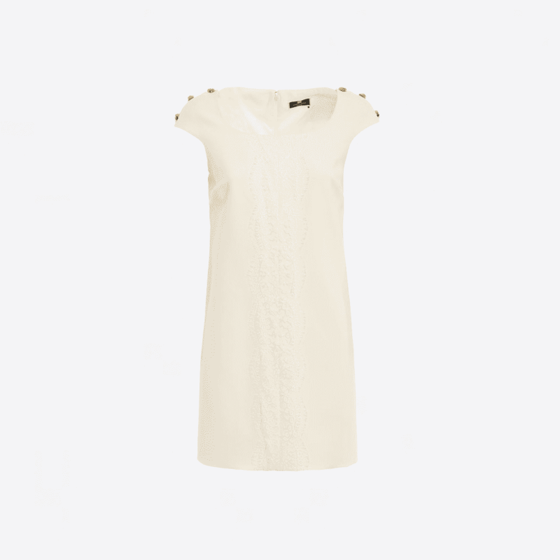 Robe courte Elisabetta Franchi blanche dentelle