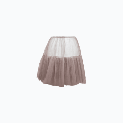 Jupe courte Valentino tulle rose poudré transparent