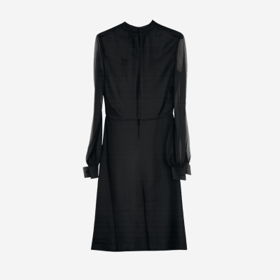 Robe midi Valentino noire transparente