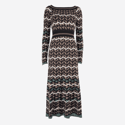 Missoni midi dress with geometric pattern.