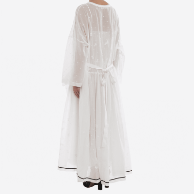 Robe longue Philosophy Di Lorenzo Serafini blanche brodée