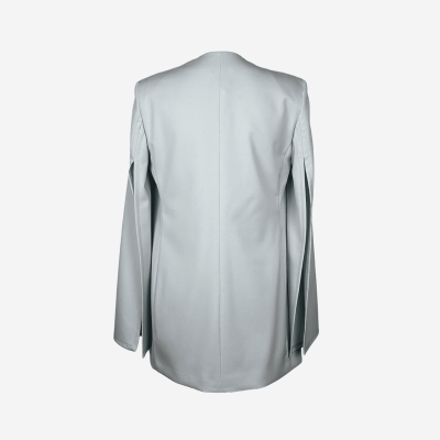 Elisabetta Franchi sky-blue cape blazer