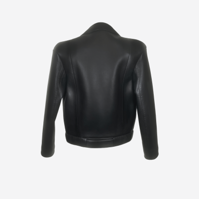 Veste en cuir Tom Ford noire coupe graphique
