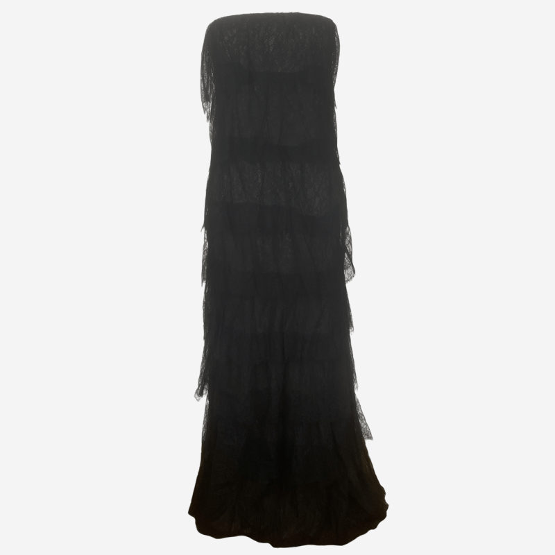 Robe longue Jay Ahr noire bustier dentelle