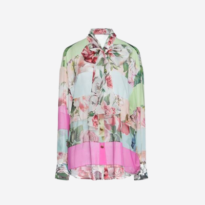 Blouse Dolce & Gabbana imprimé fleuri et col lavallière