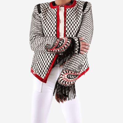 Veste Just Cavalli à sequins rouges et noirs
