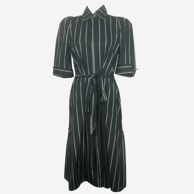 Dice Kayek green and white striped midi dress
