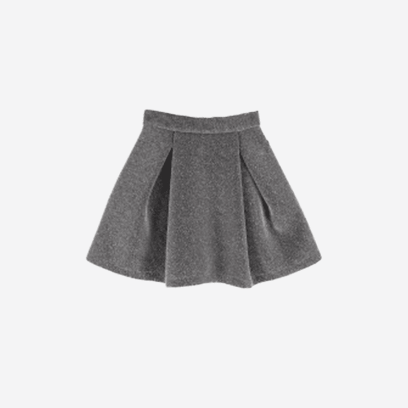 Grey pleated mini skirt by Dice Kayek