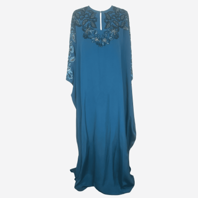Robe longue Emilio Pucci oversize bleu canard