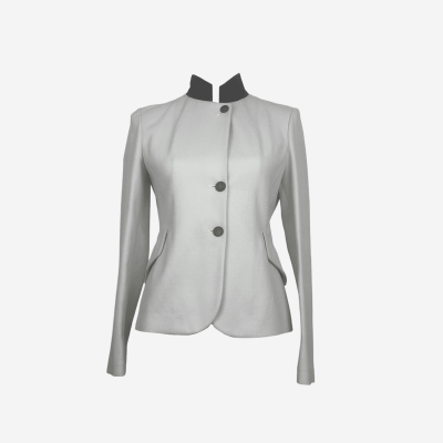 Veste Jil Sander écru col noir