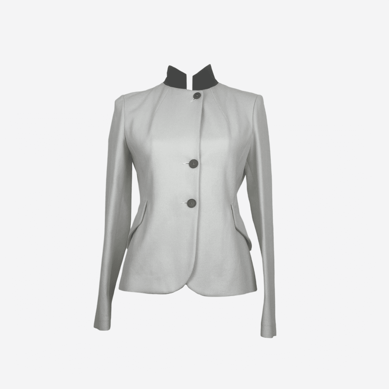 Veste Jil Sander écru col noir