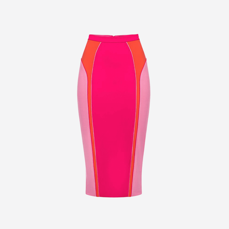 Elisabetta Franchi midi skirt with graphic cut-outs.