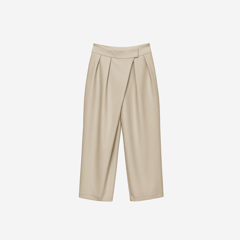 Pantalon Edward Achour beige drapé