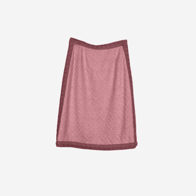 Edward Achour pink tweed midi skirt.