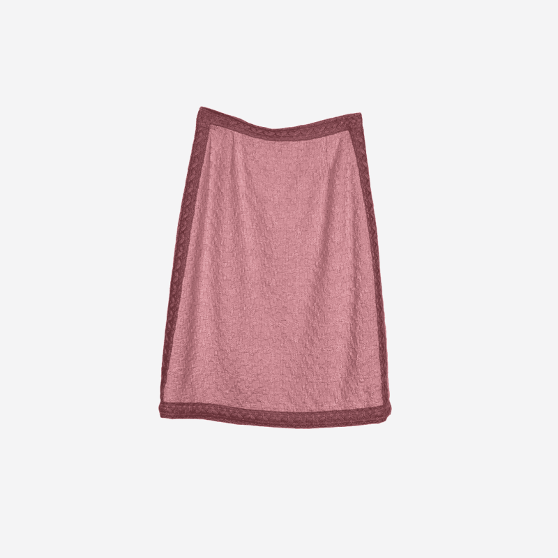 Jupe midi Edward Achour rose tweed