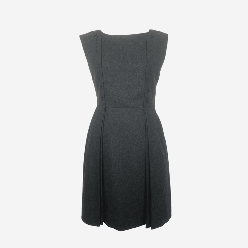 Gray Dice Kayek midi dress with detailed stitching