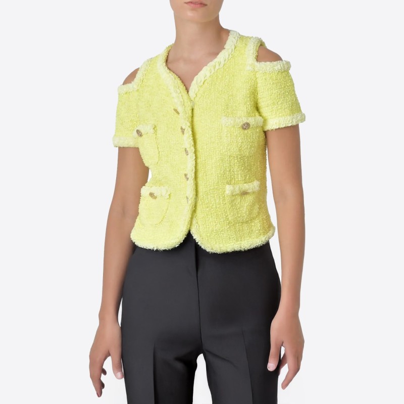 Veste Edward Achour jaune manches courtes