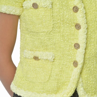 Veste Edward Achour jaune manches courtes
