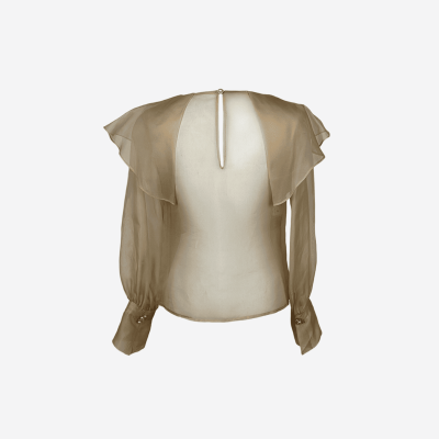 Blouse Edward Achour beige transparente