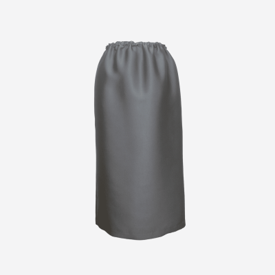 Jupe midi Ter et Bantine gris satiné