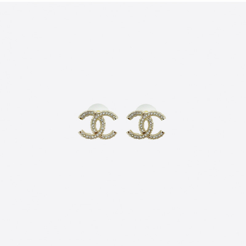 Boucles d'oreilles Chanel "Logo" Vintage